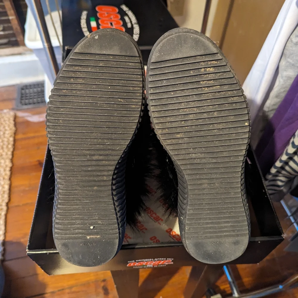 Oscar sport Italian cortina black fur boots - Picture 2 of 9